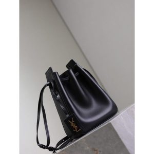 YSL canvas small drawstring buckle shoulder tote with removeable coin pouch - 图片 9