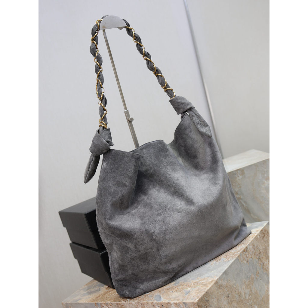 ph-11134201-820l8-mpa8xbpkkbnma7.jpg YSL suede shoulder hobo tote foldable storage bucket tote full boutique package - 图片 1