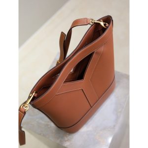 YSL small bucket shopping tote open-top daily handbag in mixed canvas and calfskin - 图片 4
