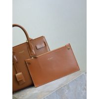 YSL medium Sac De Jour laptop document handbag with removeable pouch and protective feet - 图片 7