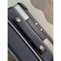 Hermes RMS telescopic cabin cargo suitcase/wheeled case in canvas and leather trim