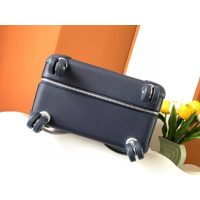Hermes RMS telescopic cabin cargo suitcase/wheeled case in canvas and leather trim