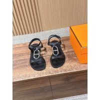 hermes woman's ankle-strap flat sandal beach shoes size35-40 boutqiue inclusion