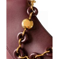 Loewe Ola shoulder underarm baguette delicate handy party pouch cosmetic clutch with donut chain - 图片 5