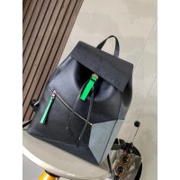 multifunction Loewe puzzle drawstring backpack color-contrast rugged hiking rucksack