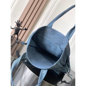 Celine multi-pockets commuter denim tote large capacity shopper handbag - 图片 7