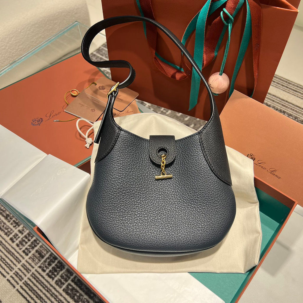 ph-11134201-820l9-mpa8pjyhl72jfb.jpg Loro Piana small Bobbin shoulder Bag halfmoon underarm hobo tote full boutique package - 图片 1