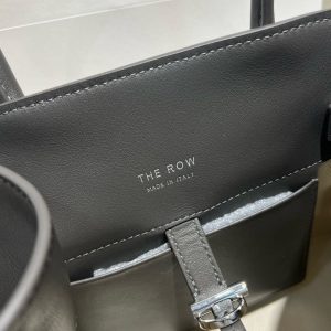 The Row Margaux 10 slouchy soft shopper handbag in box leather with protective feet - 图片 9