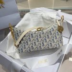 Dior D journey jacquard vintage small shoulder baguette tote