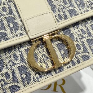 Dior Montaigne 30 east-west sling chain crossbody flap messenger in jacquard fabric - 图片 3