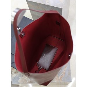 YSL refined open bucket hobo tote minimalist urban casual shoulder shopper tote with matched pouch - 图片 9