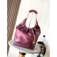 Loewe medium squeeze ruched shoulder tote bag with iconic donut chain - 图片 3