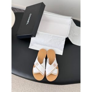 Chanel women's flat sandals summer beach shoes slipper size35-40