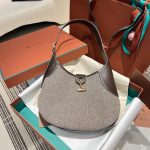 Loro Piana Medium Bobbin shoulder Bag crescent underarm hobo tote full boutique package