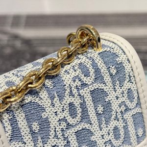 Dior Montaigne 30 east-west sling chain crossbody flap messenger in jacquard fabric - 图片 6