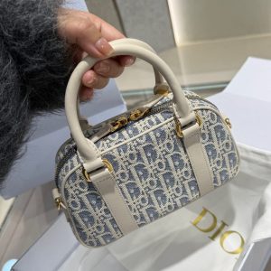 Dior D-Vibe East-West Nano Bag in Blue Dior Oblique Jacquard - 图片 9