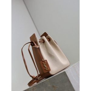 YSL canvas small drawstring buckle shoulder tote with removeable coin pouch - 图片 4