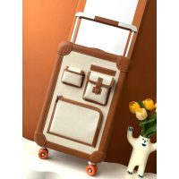 Hermes RMS telescopic cabin cargo suitcase/wheeled case in canvas and leather trim