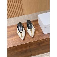 Balmain women's kitten-heel halfdrag sandal pointed casual heel mules size35-40 - 图片 2