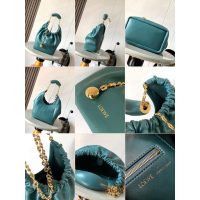 small Loewe squeeze ruched shoulder hobo tote bag with flamenco donut chain - 图片 6