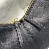 vintage Dior quilted halfmoon shoulder hobo tote underarm crikled baguette in dual size - 图片 6