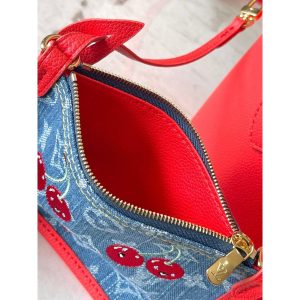 M14997 Neverfull women's medium shopper tote reversible summer beach tote with detachable coin pouch - 图片 7