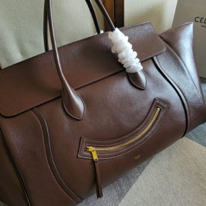 celine large new luggage handbag convertible shopper tote in lambskin - 图片 4