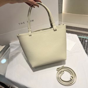 The Row Park Small Leather Tote minimalist bucket shopper handbag in pebbled calfskin - 图片 3