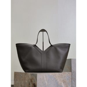 YSL Y roomy convertible shoulder shopper tote summer resort beach tote with detachable clutch - 图片 4