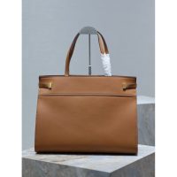YSL Manhattan structured shoulder tote in smooth box leather with protective studs - 图片 6