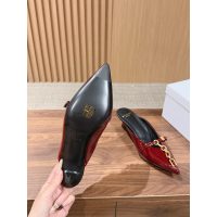 Balmain women's kitten-heel halfdrag sandal pointed casual heel mules size35-40 - 图片 7