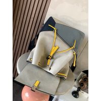 large capacity Loewe puzzle drawstring backpack color-contrast rugged hiking rucksack - 图片 4