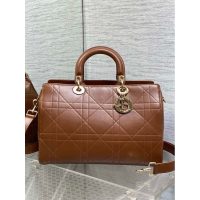 refined large Dior D-joy east-west shopper handbag travel cabin boarding luggage in lambskin - 图片 2