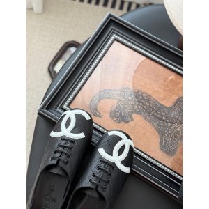 Chanel vintage quilted laceup flat sneaker loafer size35-40