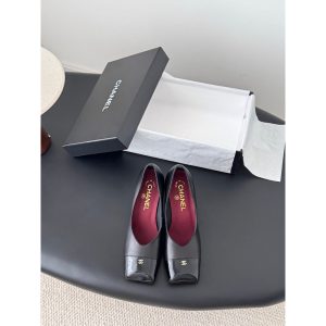Chanel square toe block heel pump slip-on size 35-40