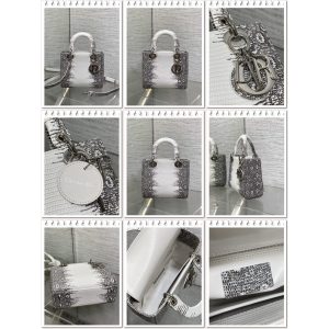 Dior exotic lizard-effect mini top handle bag with structured shape - 图片 5