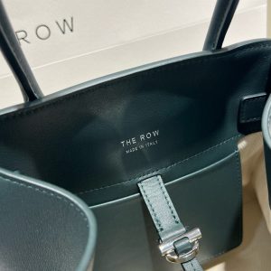 The Row Margaux 10 slouchy soft shopper handbag in box leather with protective feet - 图片 5
