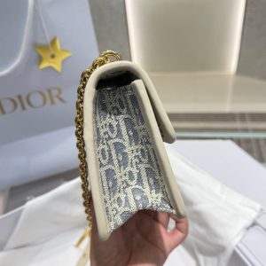 Dior Montaigne 30 east-west sling chain crossbody flap messenger in jacquard fabric - 图片 8