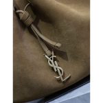 YSL suede drawstring shoulder bucket tote casual underarm hobo tote with detatchable pouch - 图片 8