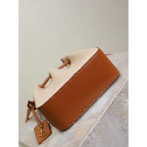 YSL canvas small drawstring buckle shoulder tote with removeable coin pouch - 图片 7