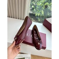 Gucci bow-detailed flat ballet boat shoes glossy capped slipon pump size35-40 - 图片 5
