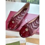 Gucci bow-detailed flat ballet boat shoes glossy capped slipon pump size35-40 - 图片 6