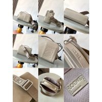 Mini Loewe double-zip Crossbody Camera smartphone Bag with jacquard wide strap - 图片 8
