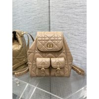 Dior caro quiled small drawstring flap backpack boutique package - 图片 2