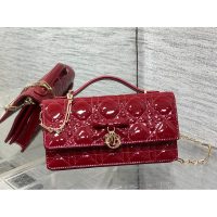 quilted Dior top handle cosmetic smartphone holder clutch sling croosbody flap messenger - 图片 9