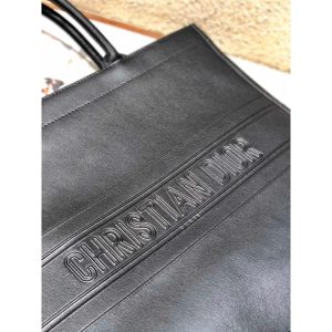Dior large capacity leather booktote open shopper designer tote handbag resort beach bag - 图片 6