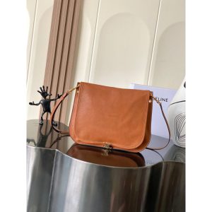 Celine Soft Triomphe Bessace flap satchel casual shoulder crossbody sling bag - 图片 3