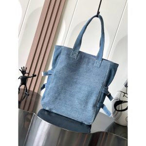 Celine multi-pockets commuter denim tote large capacity shopper handbag - 图片 3