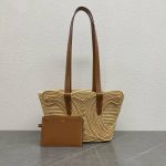 Celine raffia braided resort beach tote bag spacious shoulder shopping tote handbag with coin pouch - 图片 6