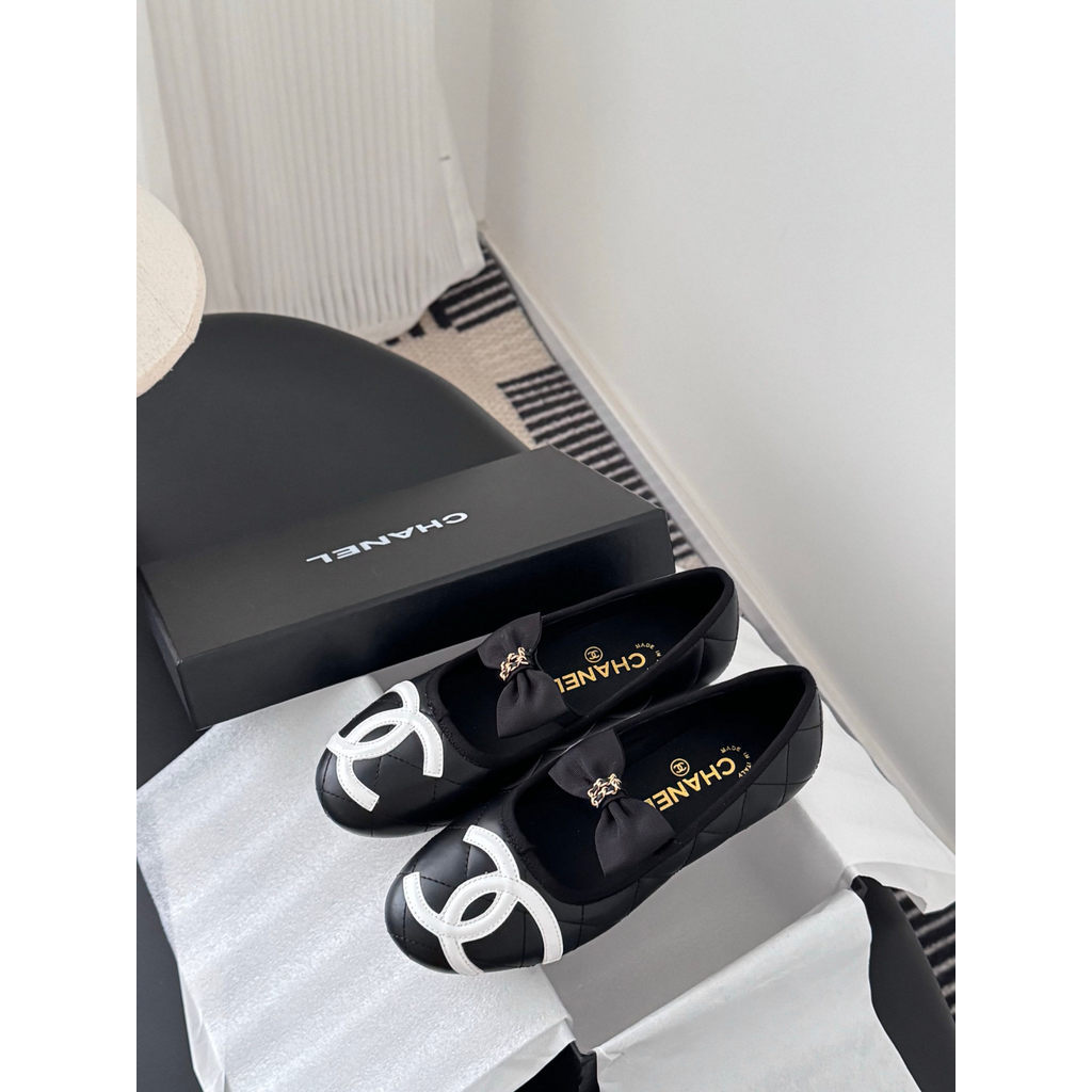 ph-11134201-820ld-mpa8kncohybz3c.jpg Chanel Quilted Lambskin Ballerina Flats bow Mary Jane flat daily casual slide pump size35-40 - 图片 1